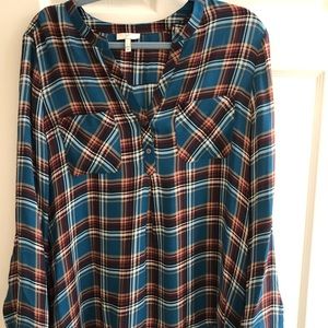 Joie silk flannel looking blouse